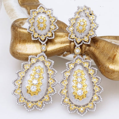 Aretes Hueco de Plata 925 Ornamentales de Lujo