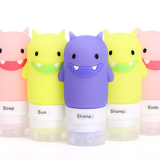 Organizador de Viaje Botellas Rellenables Animales Lindos - Estuche Silicona para Champú y Geles - Image 18