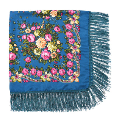 Pashmina Étnica con Flores Bordadas y Borlas - Image 31