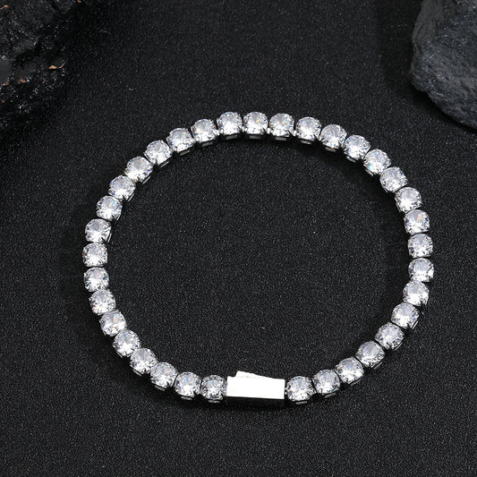 Pulsera para Hombre Acero Inoxidable con Circones y Cierre de Resorte