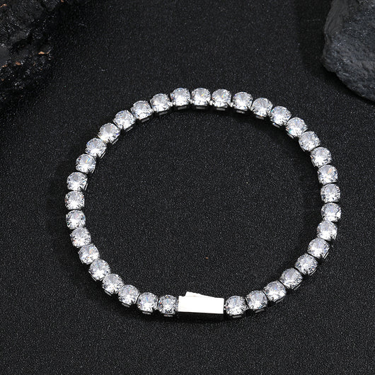 Pulsera para Hombre Acero Inoxidable con Circones y Cierre de Resorte
