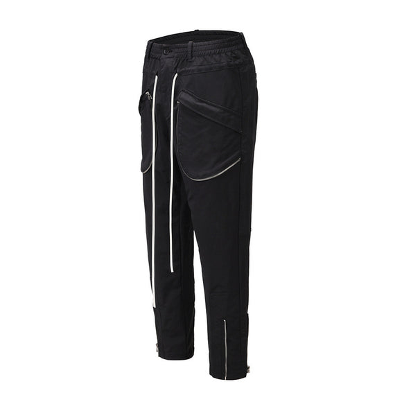 Pantalones de Cintura Elástica con Cordón y Cierre