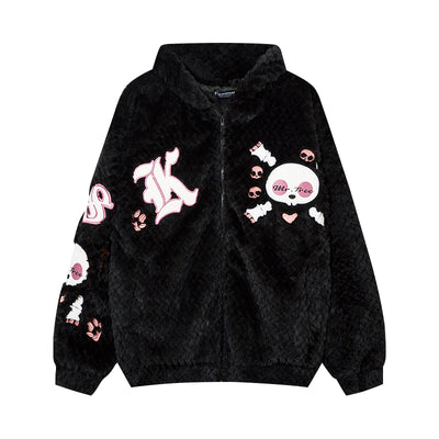 Chaqueta de Cordero Acolchada con Bordados Infantiles y Cierre de Cremallera - Image 21