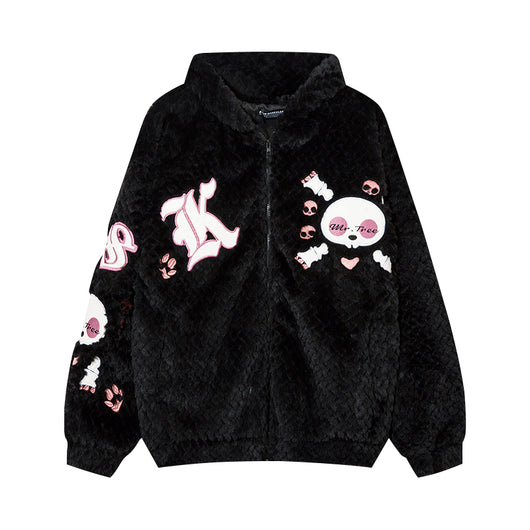 Chaqueta de Cordero Acolchada con Bordados Infantiles y Cierre de Cremallera - Image 21