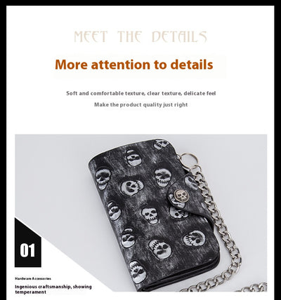 Cartera Punk Rock con Calavera y Cadena Antirrobo - Image 19
