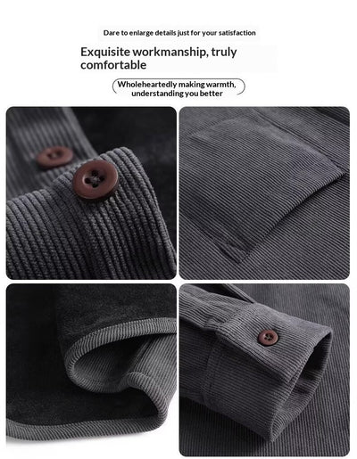 Camisa de Pana Gruesa de Manga Larga para Hombre - Image 11