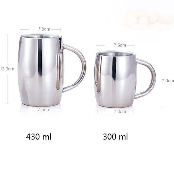 Vaso Térmico de Acero Inoxidable Doble Pared - Taza Aislante para Café