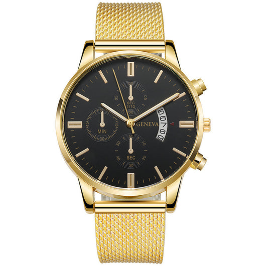 Reloj Hombre Tres Subdiales Seis Agujas Calendario Cuarzo Casual Ejecutivo - Image 12