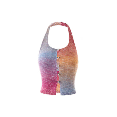 Vestido Playero Halter Espalda Descubierta Colores Festivos - Image 3