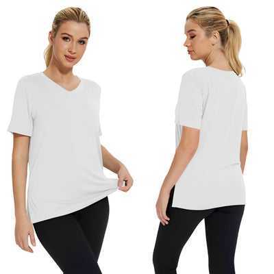 Blusa Suelta de Verano Cuello Redondo con Abertura Lateral - Image 8