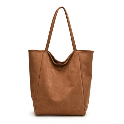 Bolso Retro de Cuero Mate con Capacidad Extra - Bolsa Tote Bandolera Versátil - Image 8