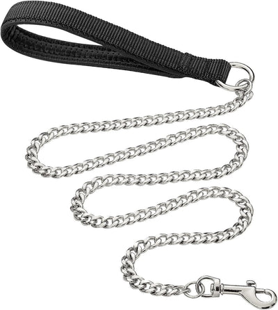 Correa de Cadena Metálica Resistente para Perros Grandes con Mango Acolchado - Image 8