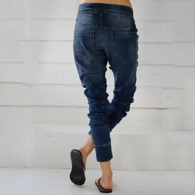 Pantalones Harem Denim con Cordones - Image 5