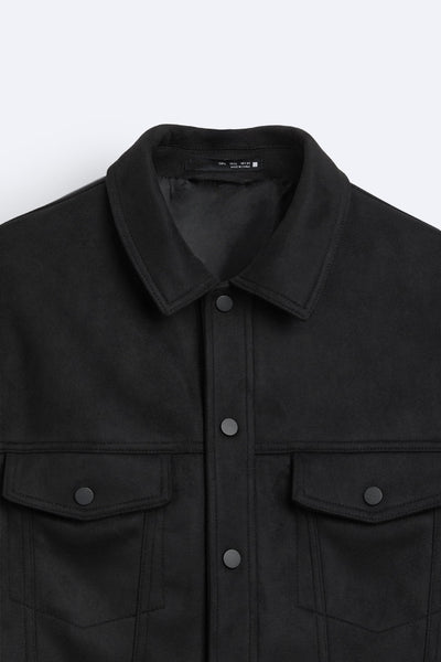Chaqueta de Solapa en Efecto Gamuza para Hombre - Image 6