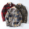 Warm and Comfortable Plaid Flannel Shirt with Lapel