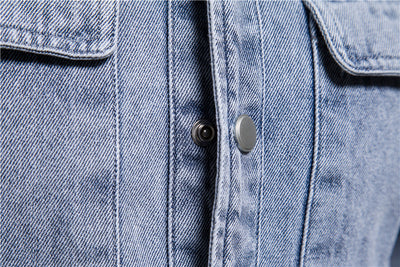 Chaqueta Denim Vintage con Solapa Europea Efecto Lavado - Image 4