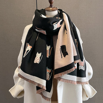 Bufanda de Cashmere Artificial Estilo Coreano Versátil Invierno Mujer - Image 23