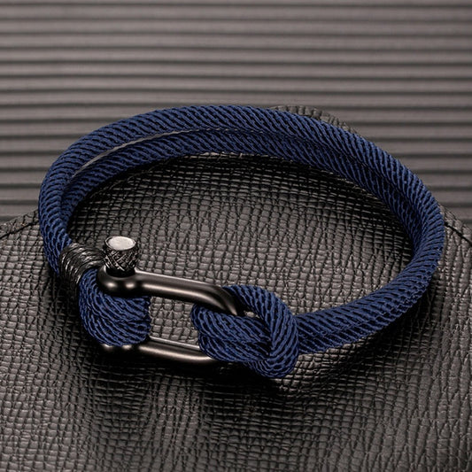Pulsera Tejida para Hombre con Hebilla Herradura y Estilo Personalizado