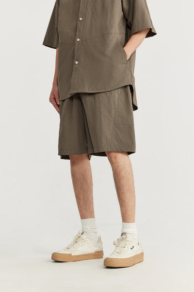 Camisa Estilo Japonés con Textura Jacquard Rombos y Cuadros - Image 26
