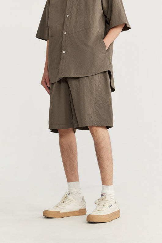 Camisa Estilo Japonés con Textura Jacquard Rombos y Cuadros - Image 26