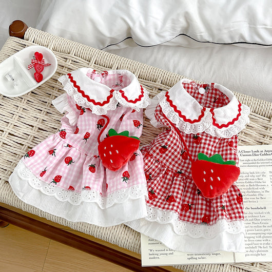 Vestido Fresa para Mascotas - Ropa Adorable para Perros - Image 3