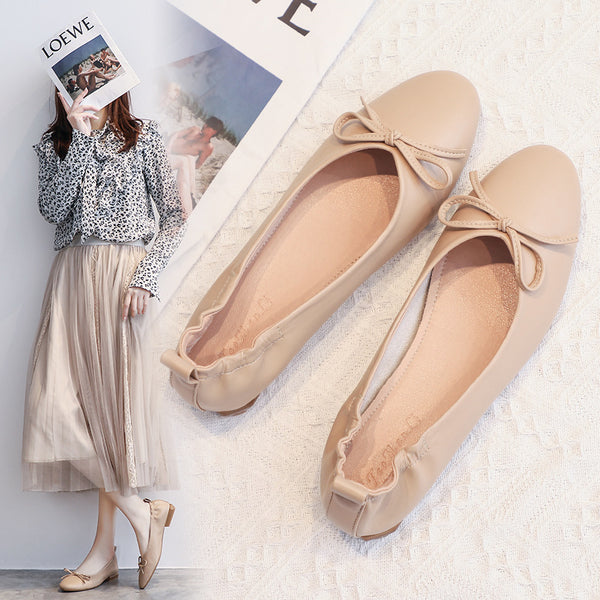 Zapatos Mocasín de Cuero para Mujer - Comodidad Suave Verano