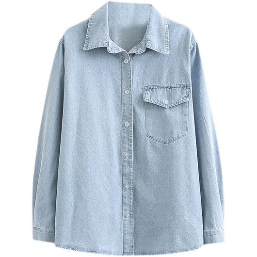 Camisa Denim Manga Larga con Bolsillo - Image 13