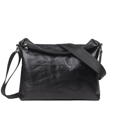 Bolsa Bandolera de Cuero Genuino para Hombre - Estilo Casual y Minimalista - Image 3