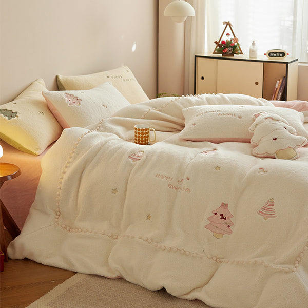 Juego de Cama Princesa de Fibra de Leche - 4 Piezas Invierno