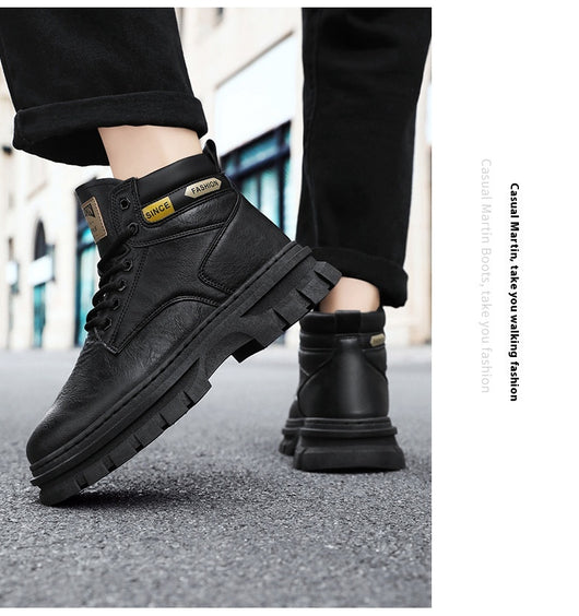 Botas Martin Altas para Hombre Estilo Británico de Trabajo - Image 22