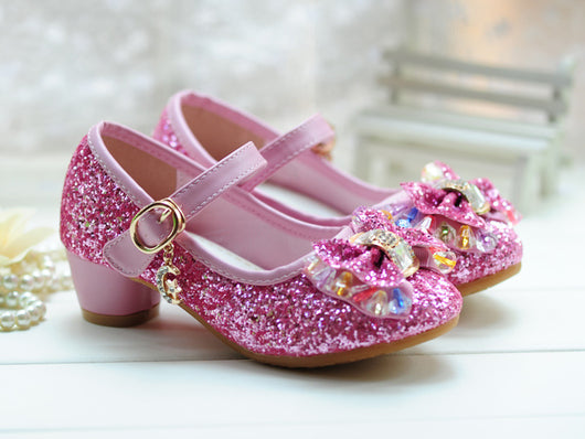 Zapatos de Tacón para Niñas Princesa con Cristales - Tallas Medianas y Grandes - Image 8