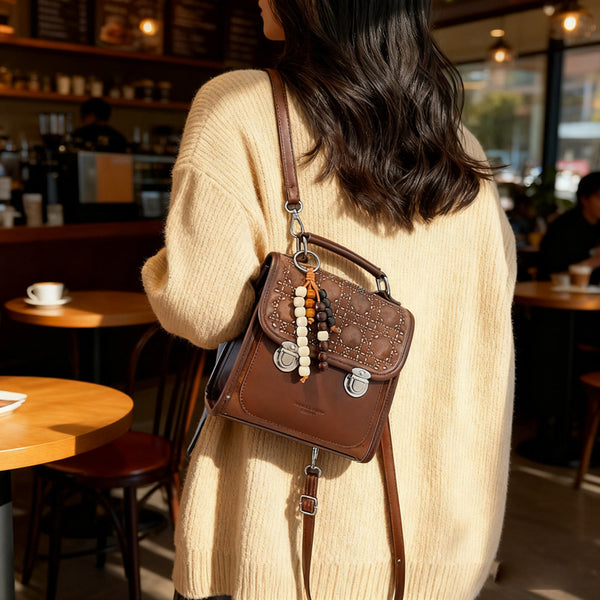 Bolsa Mensajera Cuadrada Texturizada para Mujer - Compacta y Versátil