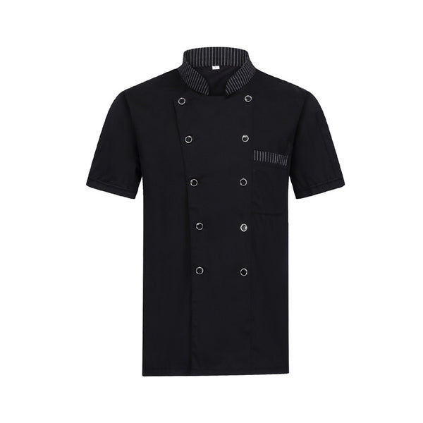 Uniforme de Chef Chino Manga Corta para Hombre Verano