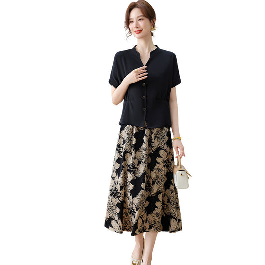 Conjunto de Falda y Blusa Corta Dos Piezas - Image 5