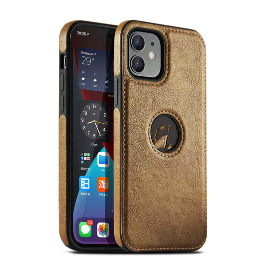 Funda Protectora de Cuero para Celular - Diseño Líneas de Auto Anti Caídas