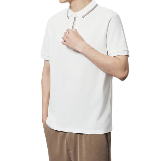 Polo Camiseta Algodón Peinado Mercerizado con Rayas en Contraste - Image 4