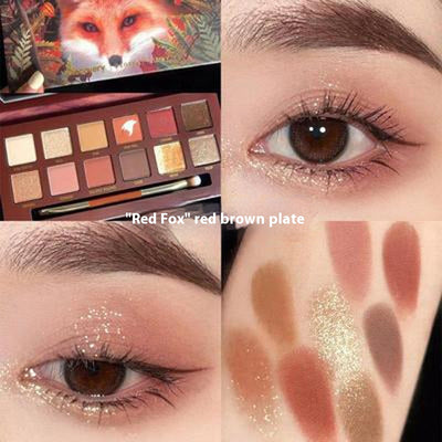 Paleta de Sombras Doce Colores Ojos de Animales