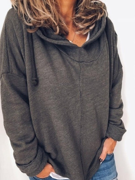 Sudadera con Capucha de Manga Larga Casual