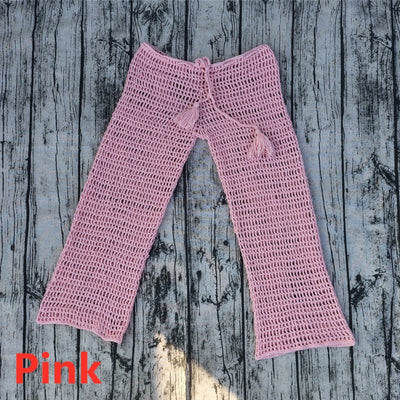Conjunto de Bikini Tejido a Mano con Pantalón y Suéter Playero - Image 8