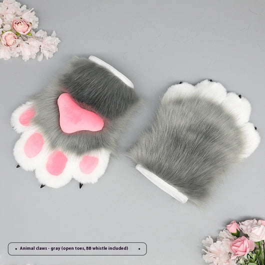 Guantes de Felpa Artesanales para Disfraz de Bestia - Garras Peludas Roleplay - Image 9