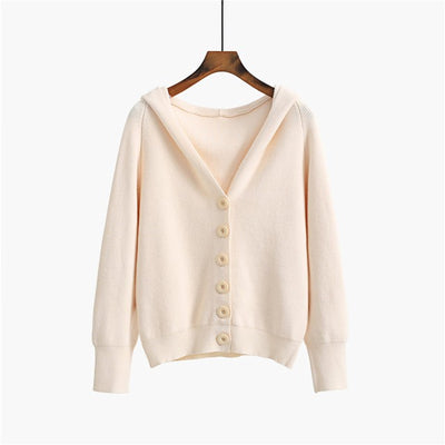 Cardigan Deportivo Mujer Holgado Tejido Casual con Capucha - Image 10