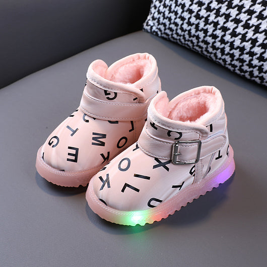 Zapatos Cálidos de Algodón con Suela Suave para Bebé Niña - Diseño Luminoso - Image 3