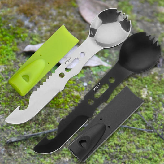 Set de Cubiertos Camping con Silbato - Herramienta Multiusos para Aventuras - Image 21