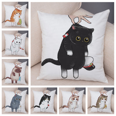 Funda de Almohada de Lino con Estampado Moderno para Sofá y Coche - Image 35