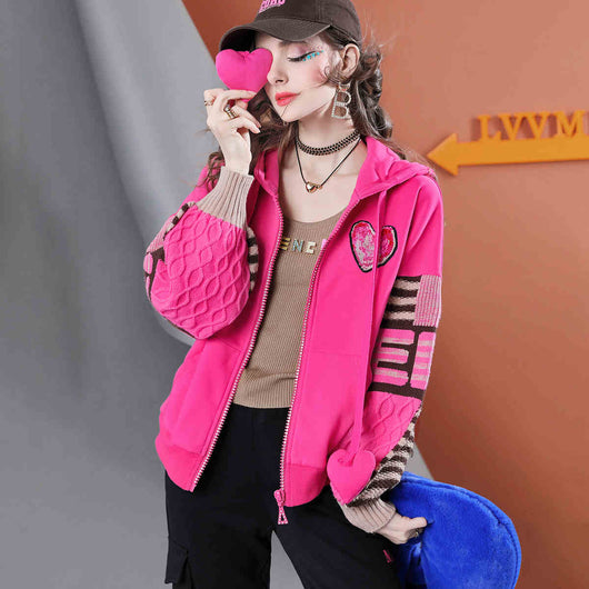 Abrigo Tejido Holgado con Capucha para Mujer - Image 10