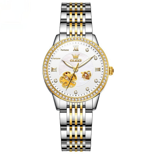 Reloj Mecánico Hueco para Mujer Acero Inoxidable Resistente al Agua - Image 3