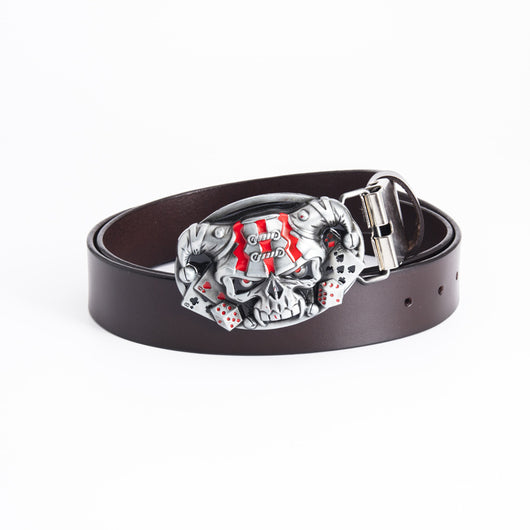 Cinturón de Cuero con Diseño Calavera Minimalista - Image 20
