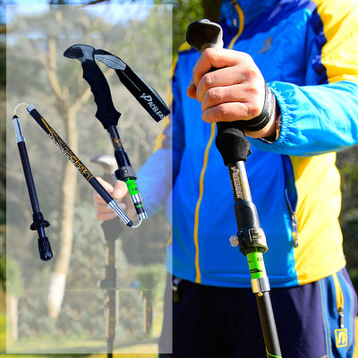 Bastones de Trekking Plegables en Carbono para Senderismo