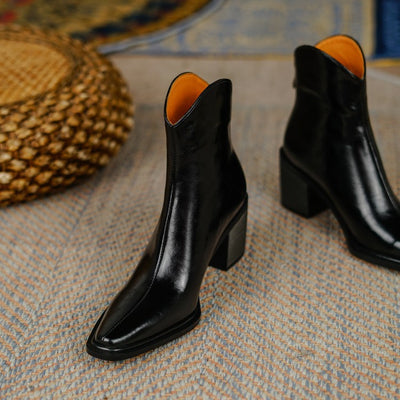 Botas Bajas para Mujer con Tacón Grueso - Image 3