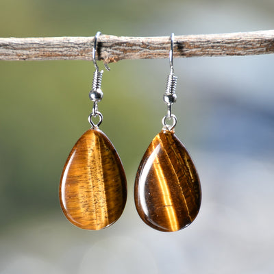 Aretes de Piedra Natural Estilo Chino Gota de Agua - Image 11